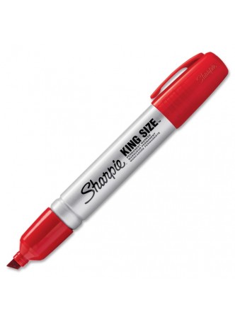 Sharpie King-Size Marker , SAN15002, Chiesel point, Red, Dozen